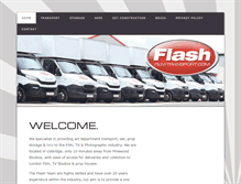 Tablet Screenshot of flashfilmtransport.com